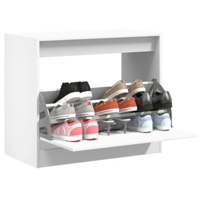 VidaXL Schoenenkast 80x42x69 cm bewerkt hout wit