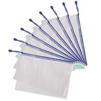 Opbergtas Tarifold met rits 330x240mm PVC blauw | 8 stuks - thumbnail