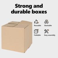 VidaXL Vouwdoos met opslag 50 pcs naturel 20 x 20 x 20 cm karton - thumbnail