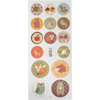 Creotime stickervel bosdieren 23 x 10 cm 16 stuks - thumbnail