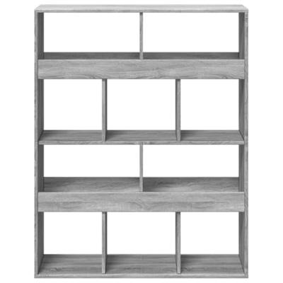 Boekenkast 100x33x125,5 cm bewerkt hout grijs sonoma eikenkleur