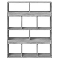 Boekenkast 100x33x125,5 cm bewerkt hout grijs sonoma eikenkleur - thumbnail