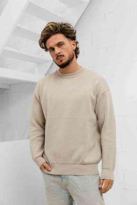 Malelions Oversized Emblem Knitted Sweater Heren Beige - Maat L - Kleur: Beige | Soccerfanshop