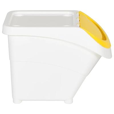 VidaXL Afvalbakken met deksels stapelbaar 3 st pp 78 l wit
