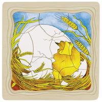 Goki houten lagenpuzzel kip - thumbnail