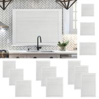 VidaXL Kastdeur met lamellen 39,5x59,4 cm massief grenenhout wit - thumbnail