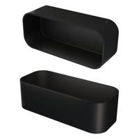 Geesa Frame Douchemand / Planchet 25cm Zwart 918901-06 - thumbnail