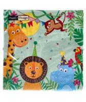Duni Servetten Party Animals 33x33cm - thumbnail