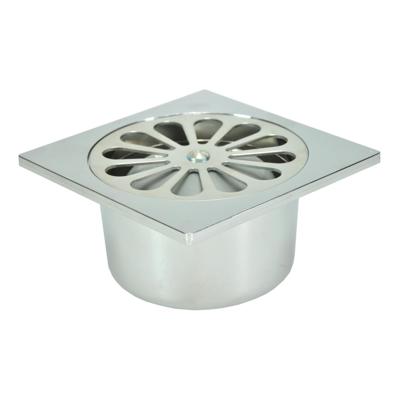 Riko doucheput met onderuitlaat 10 x 10 cm chroom