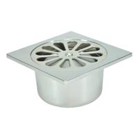 Riko doucheput met onderuitlaat 10 x 10 cm chroom - thumbnail