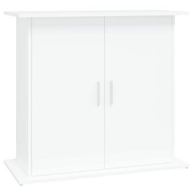 Aquariumstandaard 81x36x73 cm bewerkt hout wit - thumbnail
