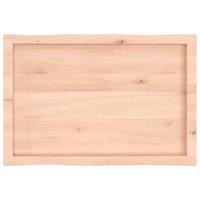 Bureaublad 80x50x6 cm onbehandeld massief eikenhout - thumbnail
