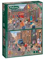 Playing in the Street Puzzel 2x 500 Stukjes - thumbnail