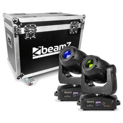 Beamz Set van 2 IGNITE180 spot LED Movingheads in Flightcase - thumbnail
