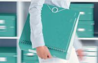 Ordner Leitz WOW active 180° 80mm PP A4 ijsblauw - thumbnail