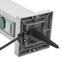 VidaXL Tuinstopcontact grondpin 4-wegs steen-look 16x16x29,5 cm grijs - thumbnail