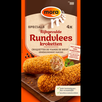 Mora Specials Rijkgevulde Rundvlees Kroketten 4 x 75 g bij Jumbo - thumbnail
