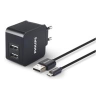 Philips Ultrasnelle wandoplader met 2 USB-poorten en 1 micro USB-kabel - thumbnail