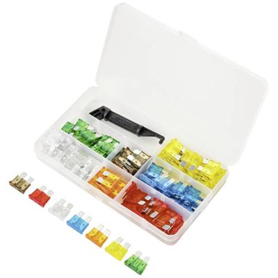 TRU COMPONENTS TC-10334032 Standaard platte zekering 5 A, 7.5 A, 10 A, 15 A, 20 A, 25 A, 30 A Oranje, Bruin, Rood, Blue, Geel, Helder, Groen 100 stuk(s)