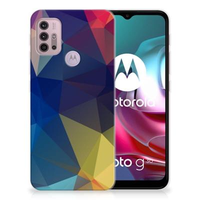 Motorola Moto G30 | G10 | TPU Hoesje | Polygon Dark