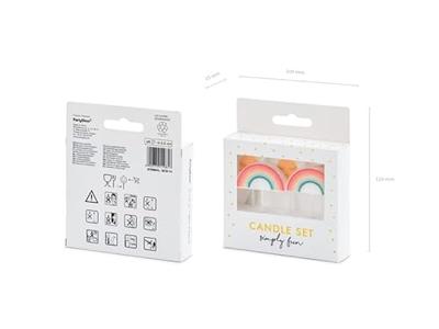 Kaarsjes Madeliefjes En Regenbogen (5st) Kaarsjes Madeliefjes En Regenbogen (5st)