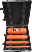 Spero 5 delige R1/2" Dunwandige diamantboren set - 4 boren in rolkoffer Ø 35, 51, 81, 131mm - SPDCS131 - thumbnail