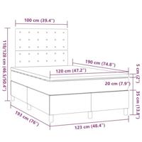 Boxspring met matras stof zwart 120x190 cm - thumbnail