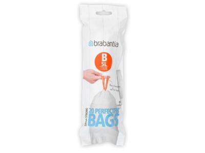 Brabantia PerfectFit Afvalzakken B 5L 20 Stuks Brabantia PerfectFit Afvalzakken B 5L 20 Stuks