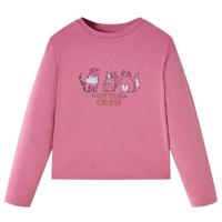 VidaXL Kindershirt met lange mouwen 140 frambooskleurig - thumbnail