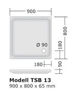 Vrijstaand Ligbad Polysan Delonix 170x84x61,5 cm Cast Marble Wit Polysan - thumbnail