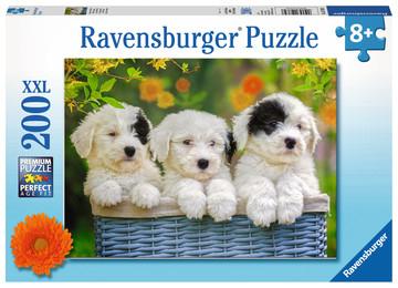 Ravensburger Ravensburger puzzel Schattige puppies - 200 stukjes Ravensburger Ravensburger puzzel Schattige puppies - 200 stukjes