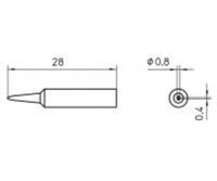 Weller XNT H Soldeerpunt Beitelvorm Grootte soldeerpunt 0.8 mm Lengte soldeerpunt: 28 mm Inhoud: 1 stuk(s) - thumbnail