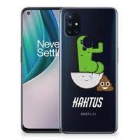 OnePlus Nord N10 5G Telefoonhoesje met Naam Cactus Poo - thumbnail