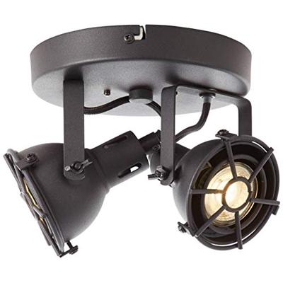 Brilliant Industriële plafondspotJesper 2-lichts mat zwart - G54324/86