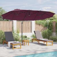 Tuin Cantilever Parasol Bordeauxrood Large Poedergecoat staal - thumbnail