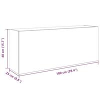 Badkamerwandkast 100x25x40 cm bewerkt hout sonoma eikenkleurig - thumbnail