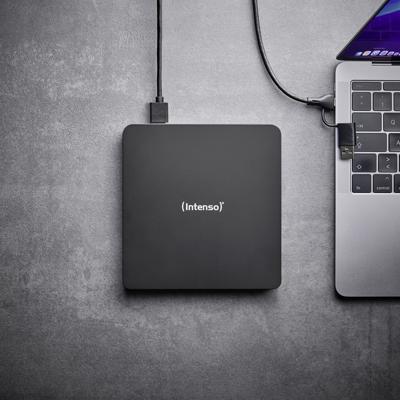 Intenso EOD 400D Slim Externe DVD-brander Retail Micro-USB 3.2 Gen 1 (USB 3.0) Zwart