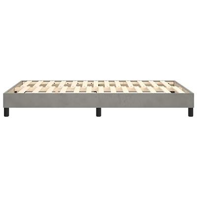 Boxspringframe fluweel lichtgrijs 120x200 cm