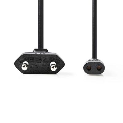 Voedingskabel | Eurostekker - IEC-320-C1 | 2,0 m | Zwart