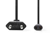 Voedingskabel | Eurostekker - IEC-320-C1 | 2,0 m | Zwart - thumbnail