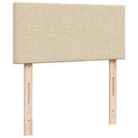 Boxspring met matras stof crèmekleurig 90x200 cm - thumbnail