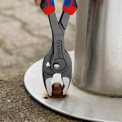 Knipex TwinGrip voor- en zijsnijtang | Meer-componentengreep | Grijs geatramenteerd | Lengte 250 mm | Zelfbedieningskaart/blister - 82 02 250 SB