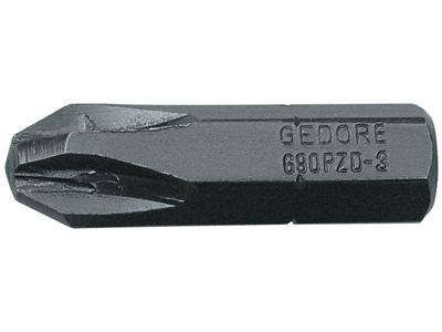 Gedore 690 PZD 3 L S-010 6553170 Kruis-bit PZ 3 Chroom-vanadium speciaal staal Gebruineerd C 6.3 1 stuk(s)