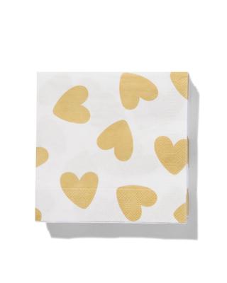 HEMA Servetten hart goud 24x24 cm 20 stuks