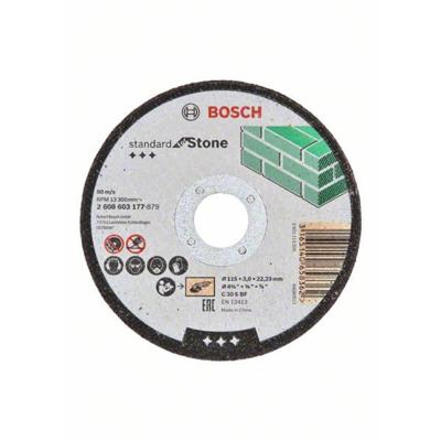 Bosch Accessoires Doorslijpschijf recht Standard for Stone C 30 S BF, 115 mm, 22,23 mm, 3,0 mm 1 stuks - 2608603177