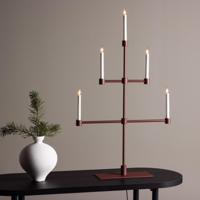Nohr Tafellamp 'Cristopher' 5-lamps, kleur Donkerrood - thumbnail