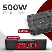 Underseat Auto Subwoofer Met Versterker - 100 Watt RMS - 500 Watt Piekvermogen - RCA - 8 Inch Woofer (BC120US) - thumbnail