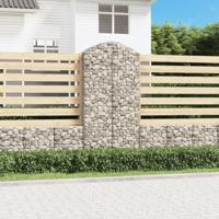 VidaXL Schanskorf gewelfd 100x50x200/220 cm gegalvaniseerd ijzer - thumbnail