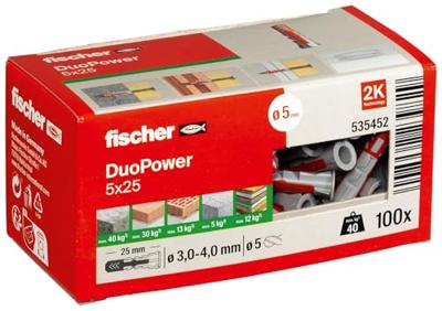 Fischer DUOPOWER 5X25 - 100 Stuks - 535452
