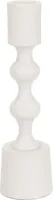 Kandelaar metaal rond 4.5x15.5cm wit - thumbnail